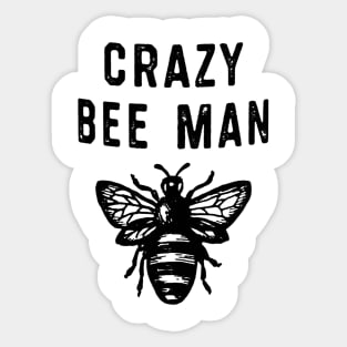 Crazy Bee Man Sticker